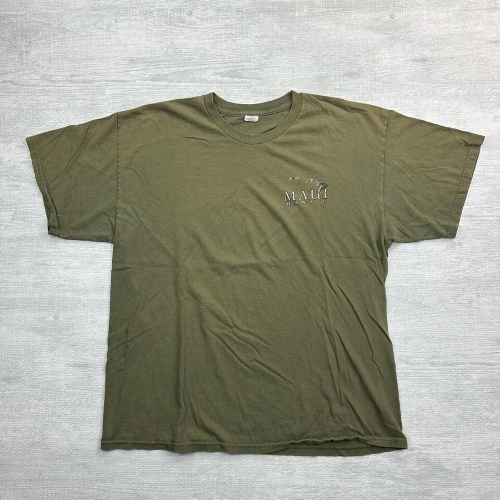 Vintage‎ Maui Hawaii Shirt Adult XL Olive Green Surf Island Lifestyle Gear